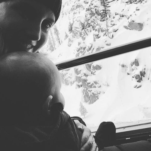 baby’s first tram ride. (at Squaw Valley Ski Resort)