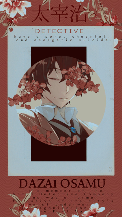 keith-al: Bungou Stray Dogs ( bsd ) + Dazai OsamuㅤPhone Wallpapers (640 x 1136) 太宰治 — 人間失格 ( No Lo