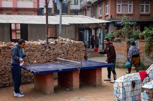 Ping pong on the outskirts of the old city.#pingpong #tabletennis #patan #lalitpur #nepal #kathman