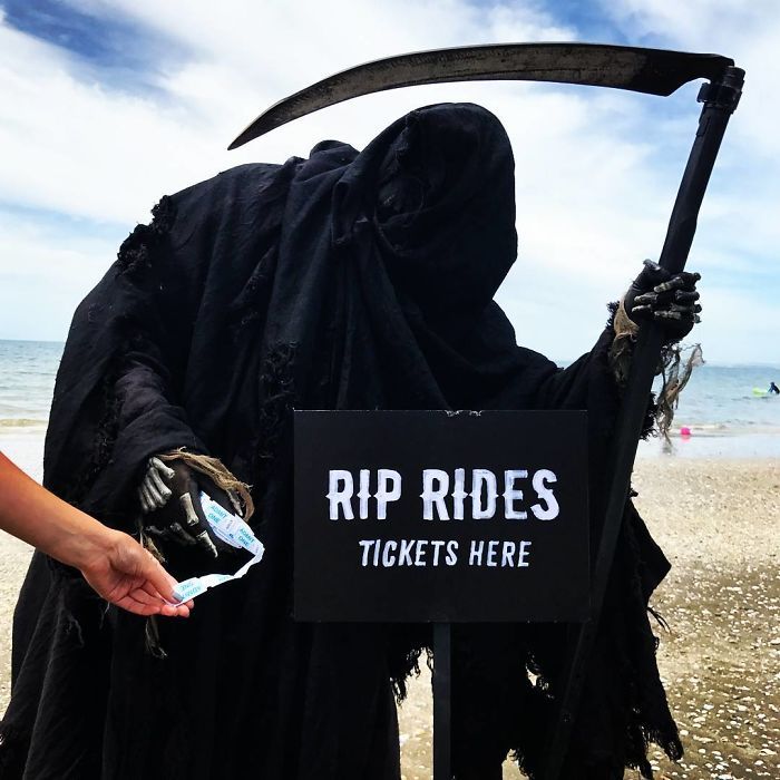 steampunktendencies:  crossconnectmag:  Be Safe Around Water With Swim Reaper  The