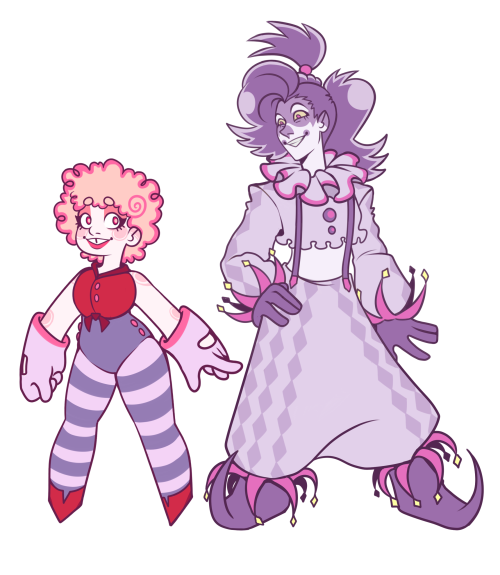 deweyart:ufuugf heres part 1 of me trying to draw every single one of my clown ocs!