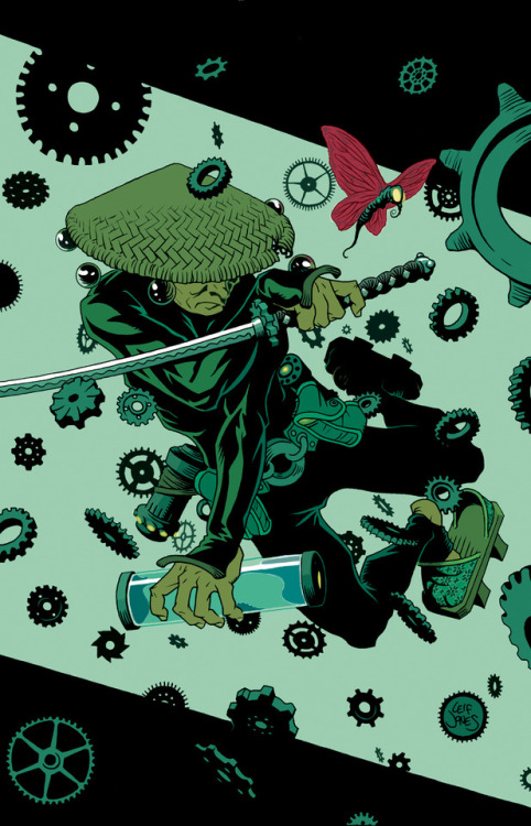 Flashback: from 2006, my cover art for my pal Alex Sheikman’s cyber-samurai sushipunk comic bo