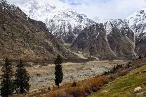 Kutiah Lungma Glacier in the Stak Valley of the Karakoram mountains(Gilgit-Baltistan, Pakistan).The 