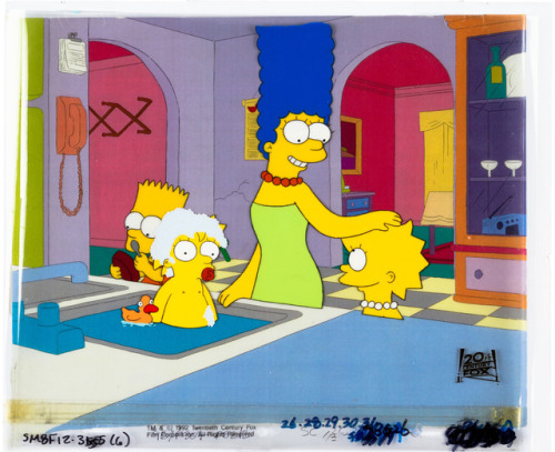 talesfromweirdland:Original Simpsons animation cels. Seasons 1-9 are where it’s at. After that, it w