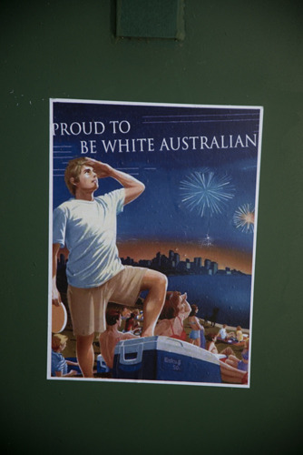 Edward Lewis asked: Spotted a few of these in Fremantle, Australia. Is it racist?haha, way to go, Ed