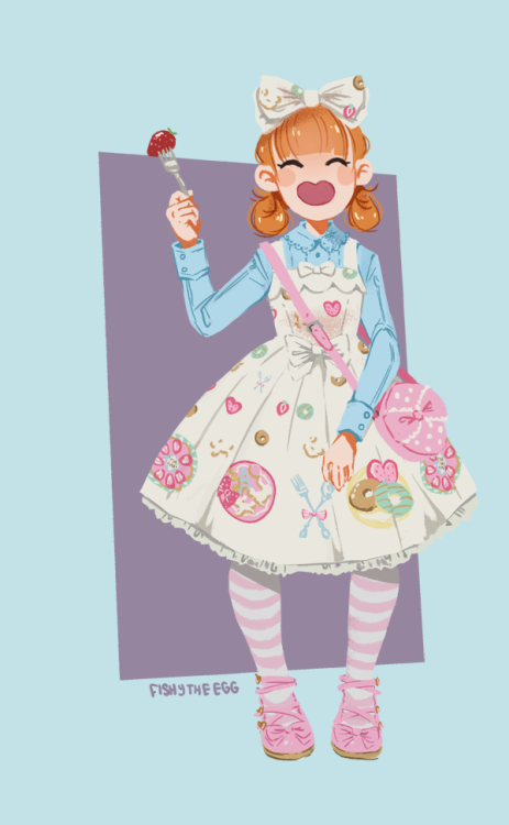 fishytheegg: FE3H x EGL Annette wears golden era Angelic Pretty sweet lolita. Her dream dress i