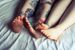 cutetattooedfeet:  Side by side photo by