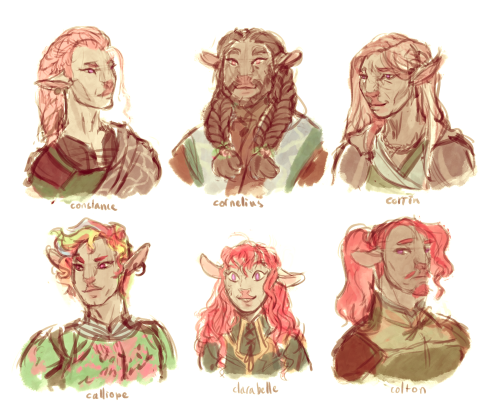 lesbeauan: fel-fisk: quick (very) messy sketches of the clay family before i go to bed bc these firb