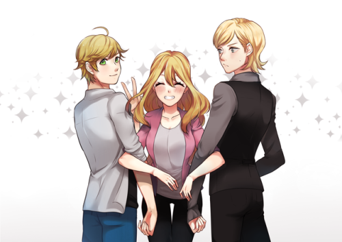 nomae0527:  Commission for @shewalksinstar-lights !! Adrien, Felix and Juliette :3     [COMMISSION Info ]