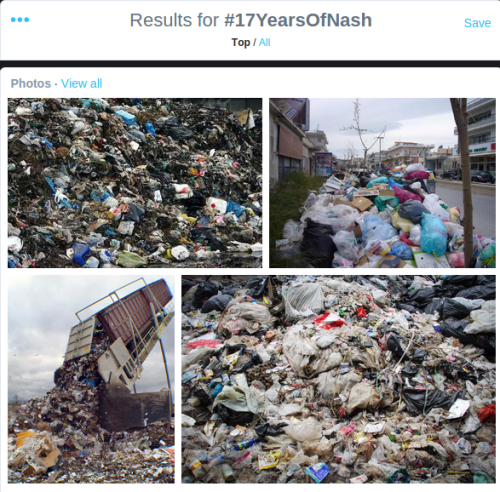 tatrtotz: All the top images for the hashtag #17YearsOfNash on Twitter are just pictures of garbage.