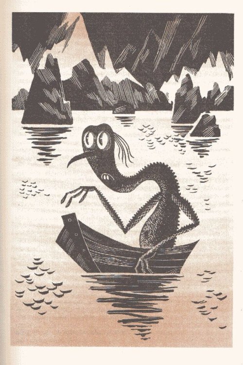 crowtrobot2001:The Soviet edition of The Hobbit (1976) with illustrations by Mikhail Belomlinsky.