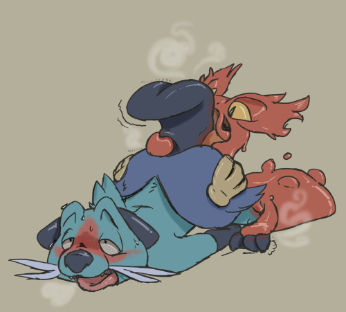 Asked The Random Pokemon Generator to give me two ‘mon  to doodle de-rust stuff after a few days off