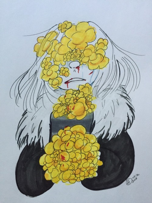 Inktober day 5“this flower’s already d e a d ”I learned about the flowerfell AU through this wonderf