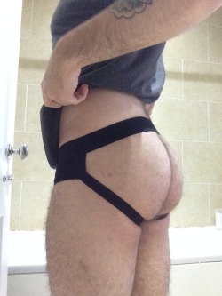 Barber-Butt:  I Tried On My Old Jockstrap And It Still Fits Pretty Well.. 