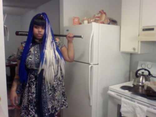 shut-up-and-drink-my-tea:  aeon-fux:if a ‘black girls with blue hair’ post goes around and I’m not on it know that the world did me wrong ok goddess