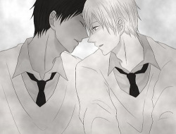 majornosebleed:  [Aokise drabble about their first kiss]   Kise remembers their first kiss. The blonde knew this definitely was not his first. Hell, he had plenty before Aomine came along. But this, this was different. It’s with a guy, but not just