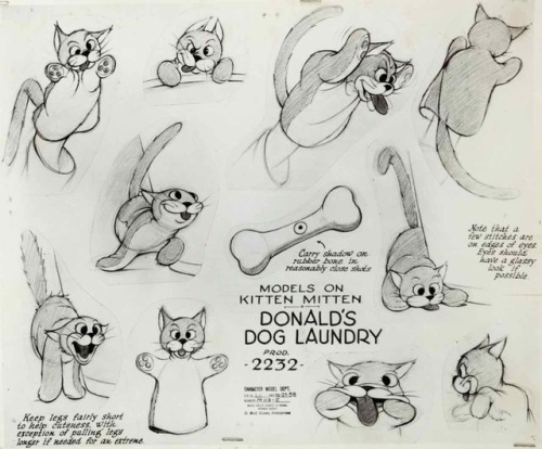 ‪Models for various Donald Duck shorts that feature other animals. The Disneyverse consisted of huma