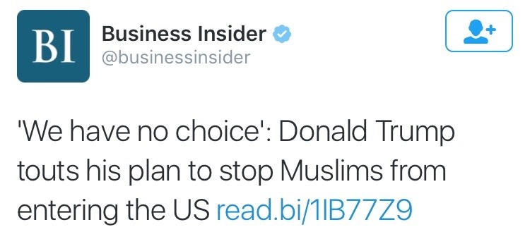 krxs10:  *******BREAKING NEWS *******Donald Trump Calls for ‘Total Ban’ on Muslims