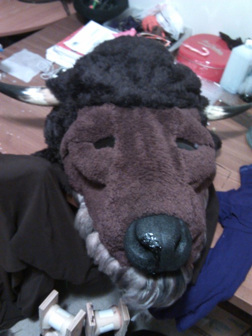 Head with nose repaired, but not properly painted