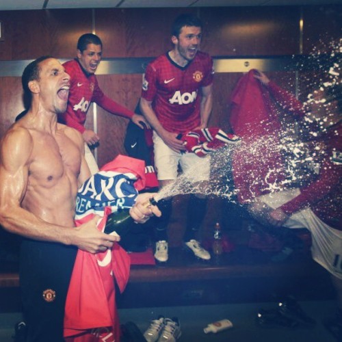 ichsan-mufc:  Rio haha. @ch14_instagram, Carrick and Rooney also there #mufc #champions2013 #champ20ns 