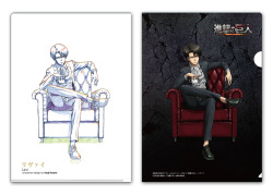  New merchandise featuring Levi &amp; Mikasa from Union Creative, featuring artwork from SnK&rsquo;s Chief Animation Director Kyoji Asano!  UC also created figures from these sketches.