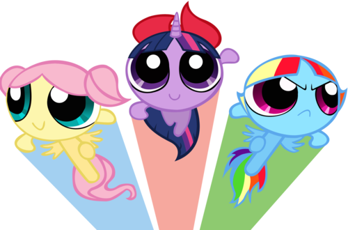 borntobeawarrior: The Power Puff girls ♥ The Little Pony ! | via Tumblr on @weheartit.co