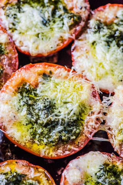 foodffs: PESTO STUFFED ROASTED TOMATOESFollow for recipesIs this how you roll?