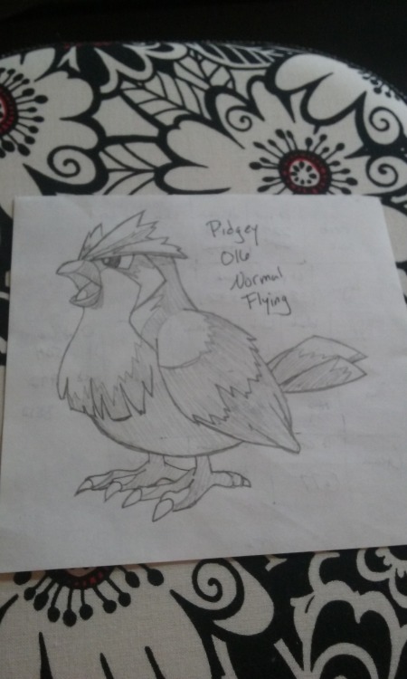 embroidosaurusrex:starling-stitchery:Pidgey is complete! He’s #016, but the fourth Pokemon I’ve embr