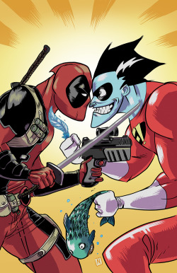 meemoundercover:  Deadpool Vs Freakazoid by Fernando Pinto