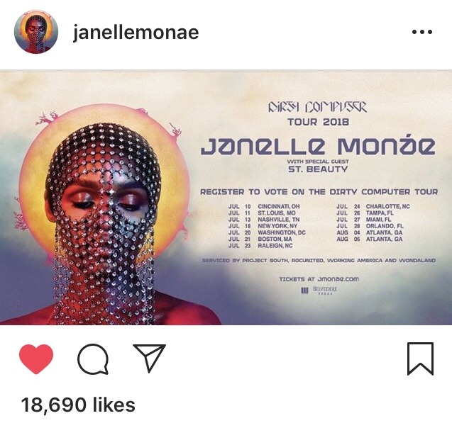 offleshandspirit:  airbender-aangst:  Janelle Monae is making her tour a place where