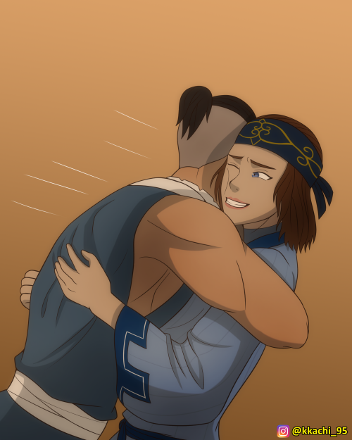 kkachi95: I recently read about wedding customs of the Ainu people, which inspired me to draw Sokka 