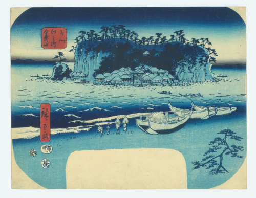 japaneseaesthetics: Utagawa Hiroshige (1797−1858) Kinkizan on Enoshima Island in Sagami Provin