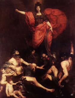 Hadrian6:  Allegory Of Italy. 1628. Valentin De Boulogne. French. 1591-1632. Oil