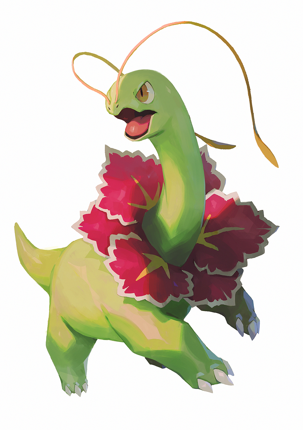 bluekomadori: painted a flower dino