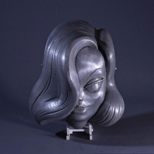 Here is the original mold for the unproduced Jessica Rabbit Halloween mask by The César Group. It’s 