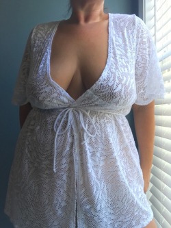 curiouswinekitten2:  curiouswinekitten2:  As requested…   Here is one of the see thru wraps I wore on vacation.  I wore this to breakfast,  I ordered a drink in this, I even wore this to the playroom.    What do you think?  🤷🏻‍♀️  Wow! 