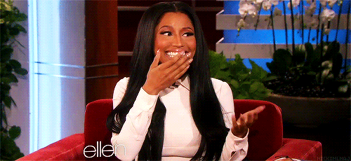 nickimlnaj:  Nicki’s reaction after seeing Ellen’s ‘Anaconda’ video. (x) 