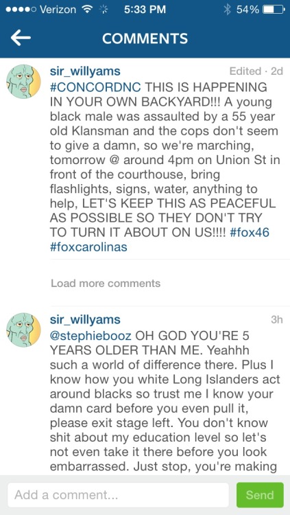 meg-l-dyke:  sir-willlyams:  sir-willlyams:  meg-l-dyke:  Meet Stephanie Marie Langhans: a fellow UNCC student with me, a citizen of Concord, NC (where a 14 year old was beaten in the head with a baseball bat by a suspected Clansmen).  Stephanie took
