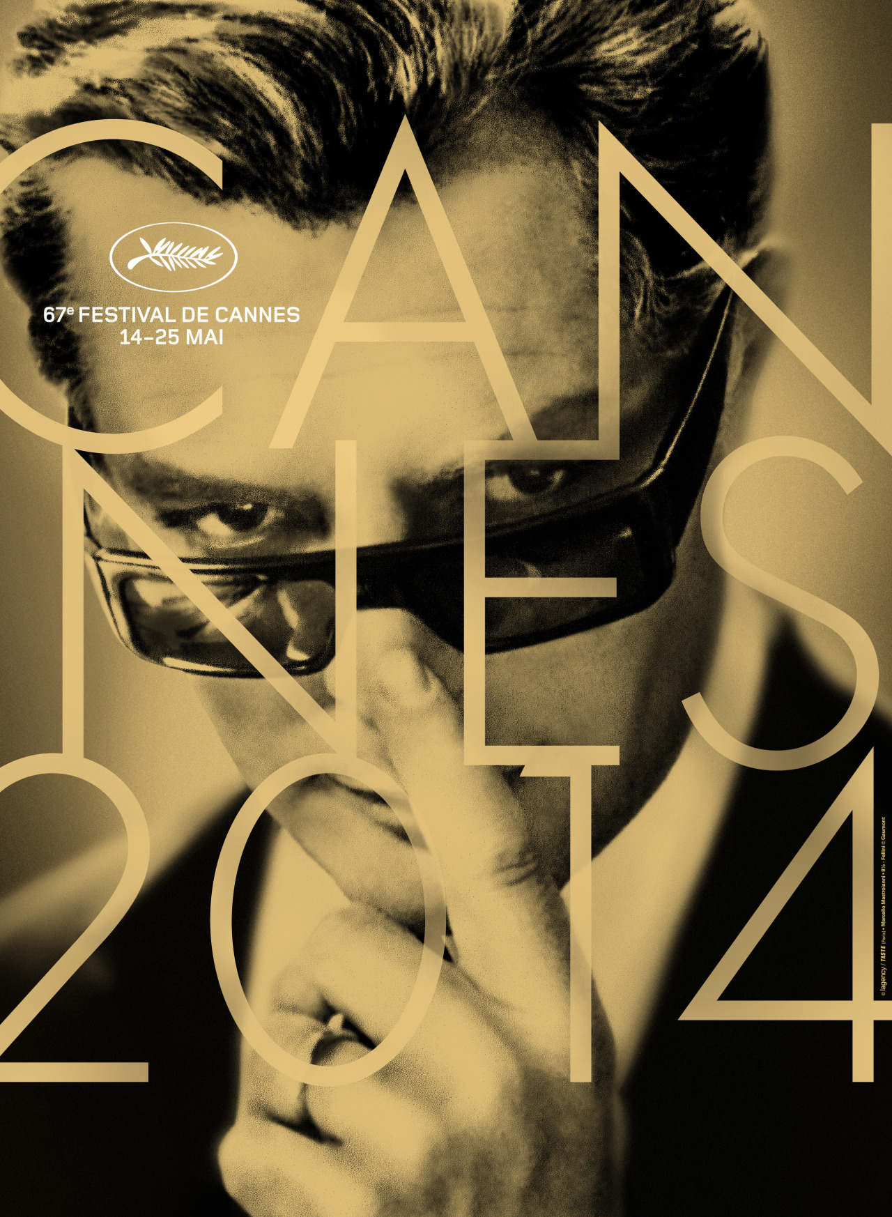 shrapnel:  Marcello Mastroianni in Federico Fellini’s 8½ on the official poster