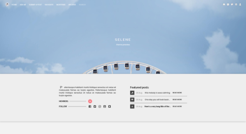 SeleneOne column minimalistic theme for group blogswith a...