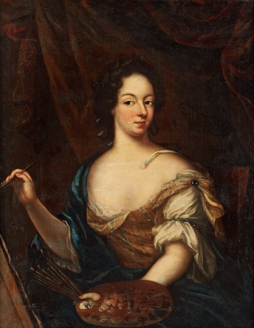 Self-portrait as Pictura by Amalia von KönigsmarckSwedish, 1687oil on canvasNationalmuseum, in the S