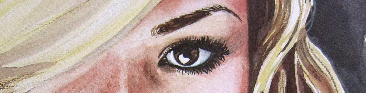 cleozora:  Billie Piper / Rose Tyler -  eyes in watercolour / pencil 