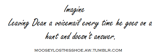 mooseylosthisshoe-aw:  Before Dean could get in the Impala and go back to the Motel,