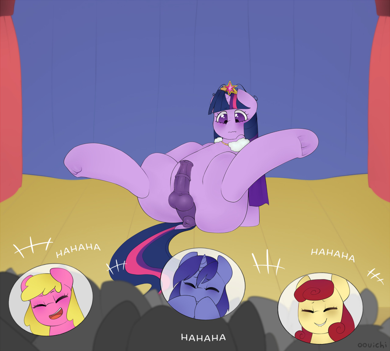 Twilight won a magical amulet in a battle against Trixie, and is now reaping the