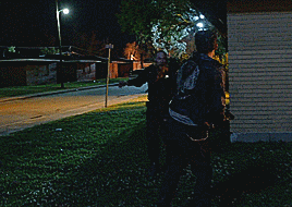 anythingbarbital:   Adam Arkapaw: We used half a day to light and rehearse it, and then shot it for the rest of that day and half of the next day. We built replicas of the houses on our stage so the stunt team could rehearse it. Then we did a couple of