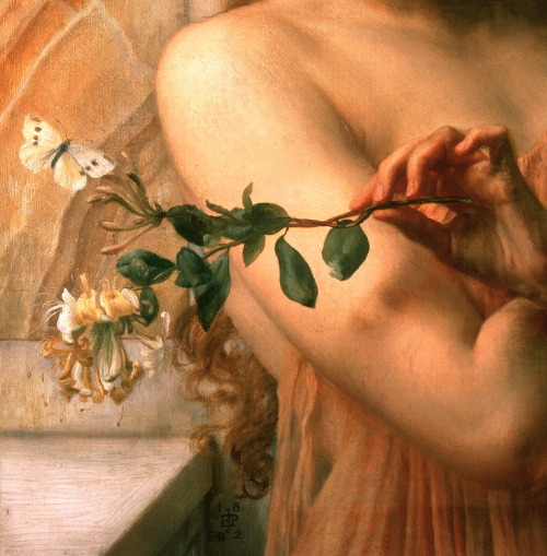 the-garden-of-delights: “Psyche in the Temple of Love” (1882) (detail) by Sir Edward Joh