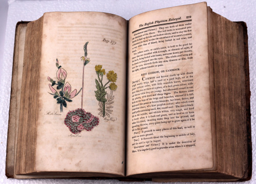 worn early 19th century Herbal with 50 hand coloured engraved plates Printed in Halifax c1815