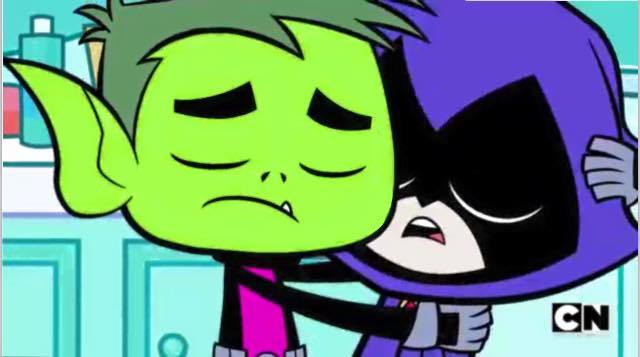 A Girl Who Loves Titans Raven And Beast Boy Sure Love Touching Each