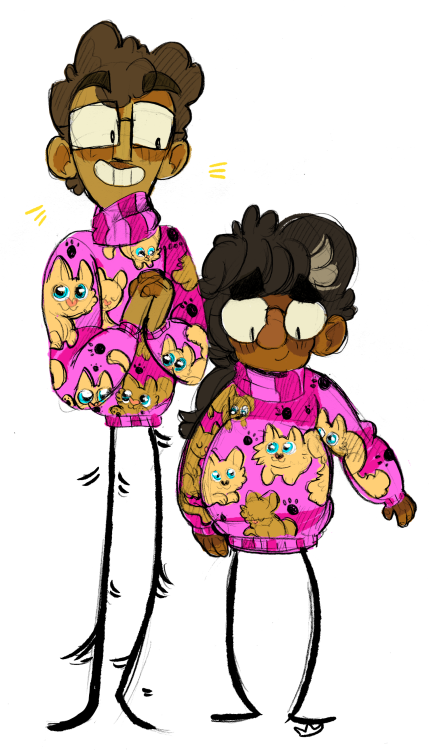 crovvnart: i wanted to warm up before doing my half of a meme thing with bun so matching sweater ner