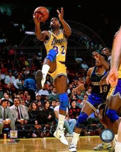 Basketball-Photographs:  Magic Johnson With A Lay Uphttp://Fun4U.us/Basketball/